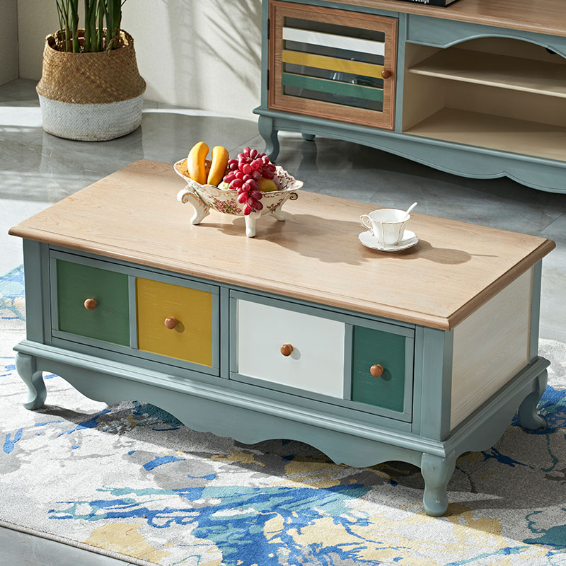 美式客厅整装茶台做旧小桌子