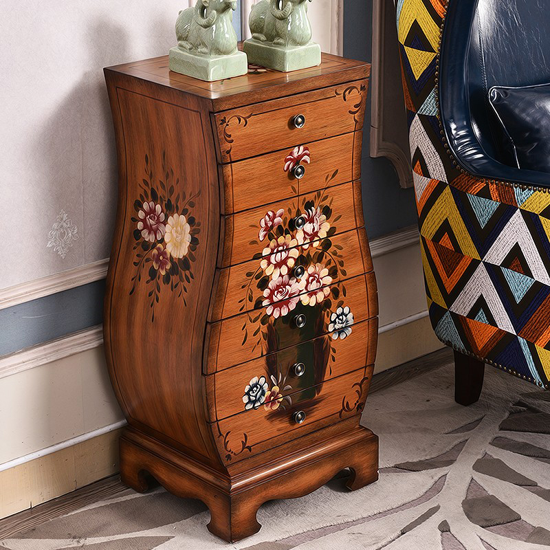 五彩丫美式七斗柜边角沙发客厅