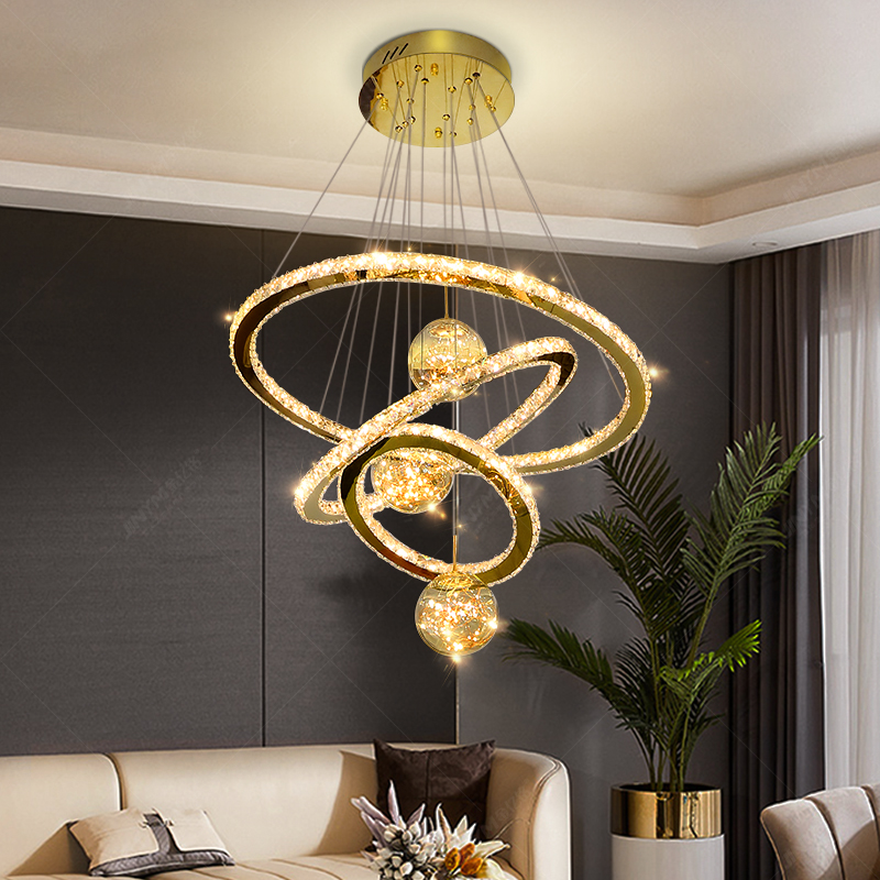 轻奢水晶吊灯升级5米LED灯串