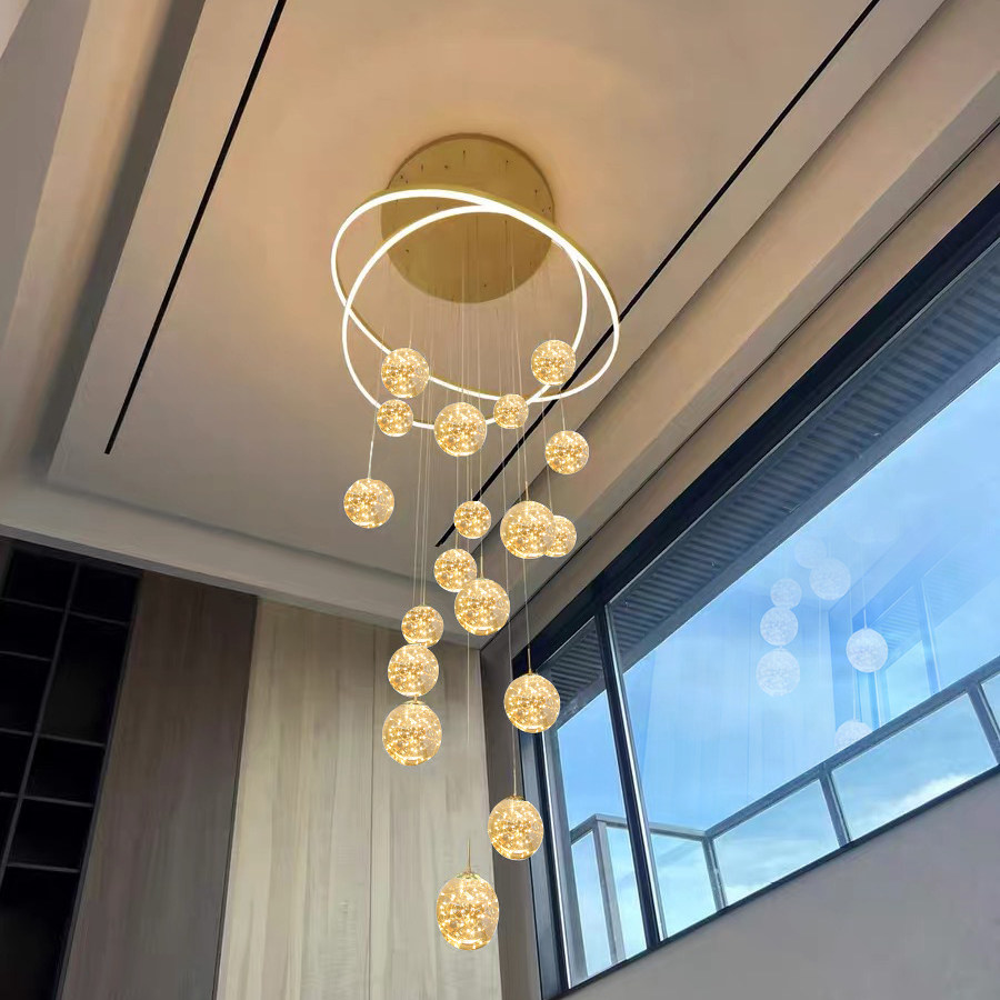 2025新款别墅挑空客厅大吊灯现代简约极简挑高loft公寓复式楼跃层,家装灯饰光源,LOFT/复式住宅/楼梯吊灯,淘宝优惠券,粉丝福利购,淘宝优惠卷