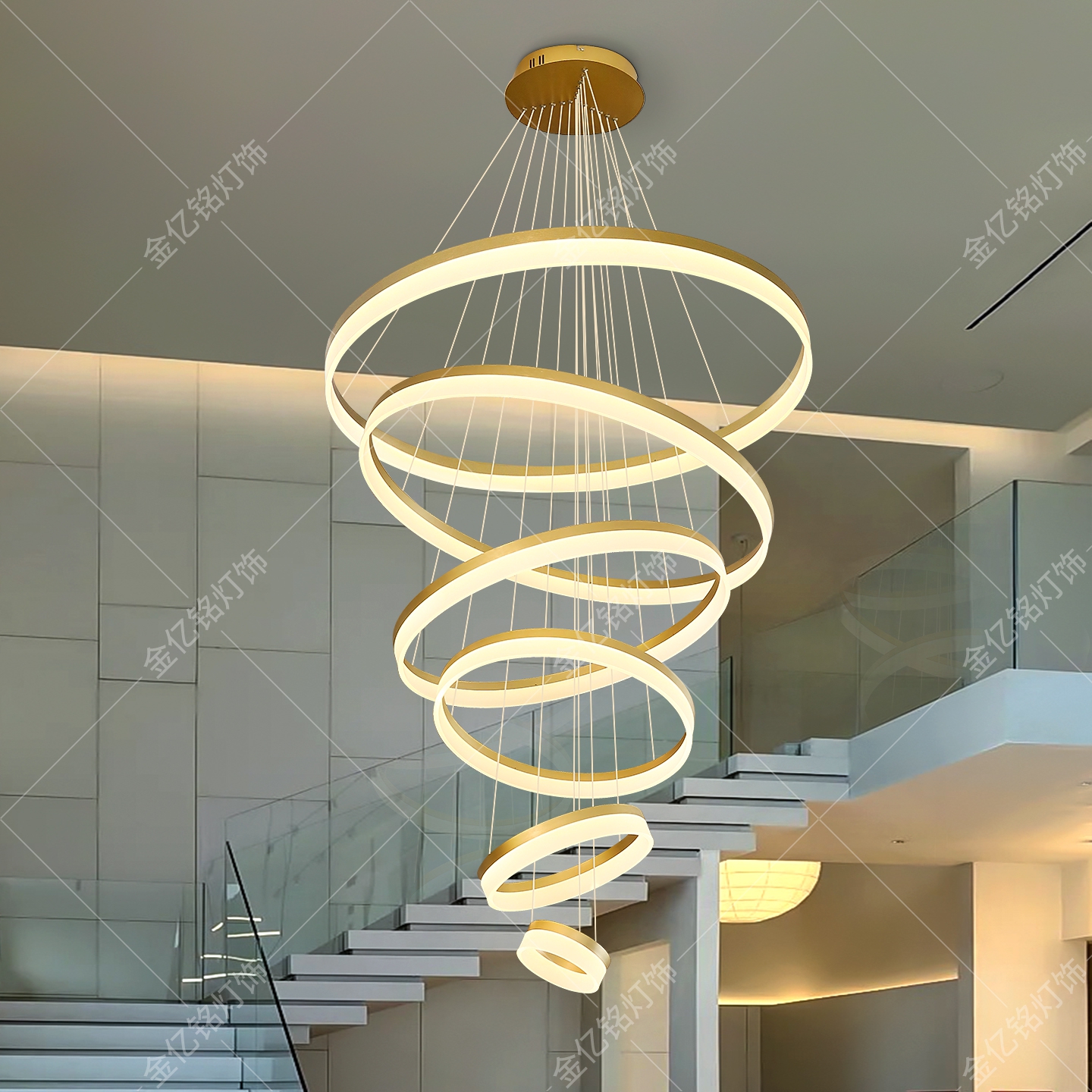 复式loft公寓极简吊灯