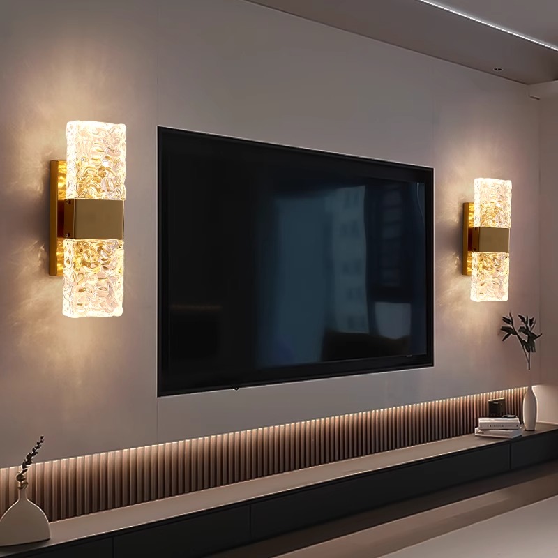 卧室床头过道后现代轻奢水晶壁灯