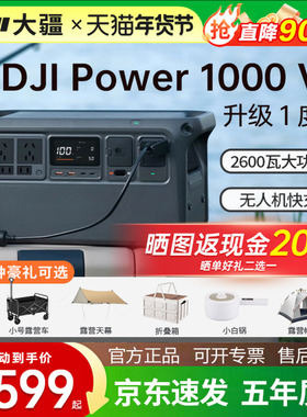 【直降900元】DJI大疆 Power 1000 V2户外移动电源3c认证1度电220V大容量便携露营车载自驾装备