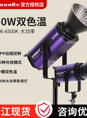Flynoodle飞面650W影视直播补光灯 OVER EXP过曝350B/650B 双色温大功率专业补光可调色温LED影视灯