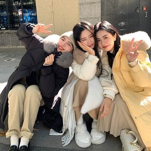 江西共青城羽绒羽绒服女2025年新款中长款过膝加厚宽松炸街大毛领