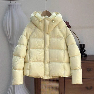 江西共青城羽绒时尚轻软泡芙云朵羽绒服女小个子90白鸭绒连帽显瘦