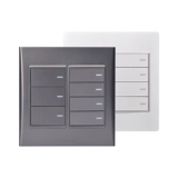 Delixi 120 Switch семь открытого двойного переключателя серого серого домохозяйства 7 открытая двойная двойная панель настенного переключателя с двойной темной установкой