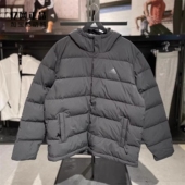 阿迪达斯 男女情侣款 冬季 Adidas 户外防风保暖连帽羽绒服 HN5640