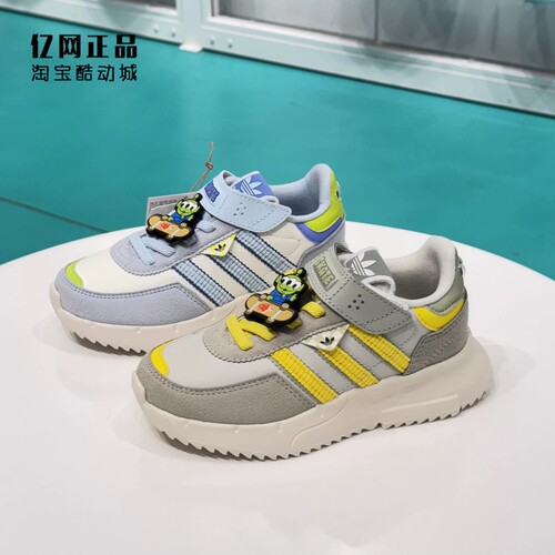 Adidas 三叶草 儿童秋冬迪士尼联名款魔术贴休闲鞋 JS2471 JS2472