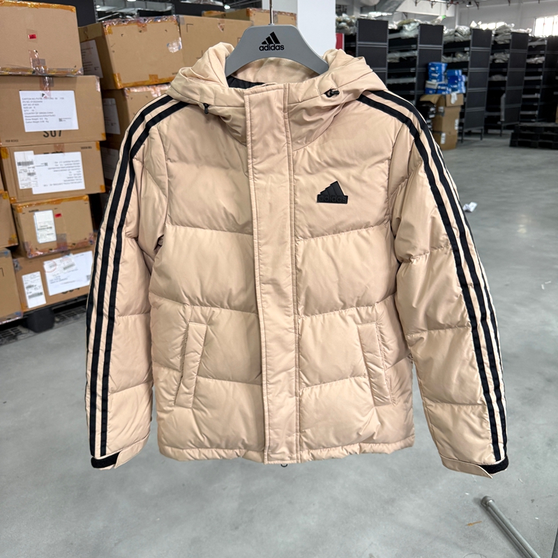Adidas 阿迪达斯 男女情侣款冬季运动休闲保暖连帽羽绒服 JW6735