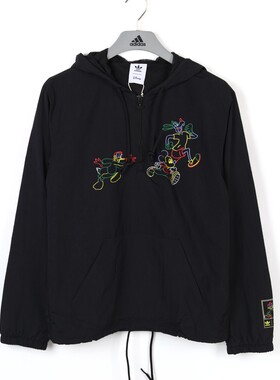 阿迪达斯男款运动休闲套头风衣