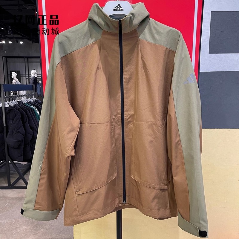 Adidas 阿迪达斯 男款春秋户外运动休闲梭织夹克上衣外套 JM9153