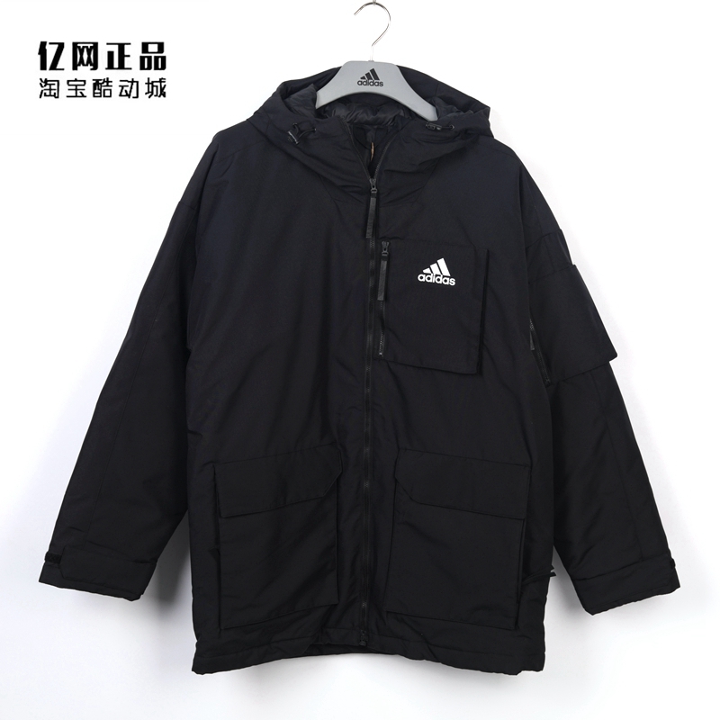 阿迪达斯男款户外防风保暖羽绒服