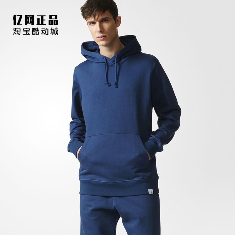 Adidas 三叶草 XBYO 系列 男款运动休闲连帽套头衫 卫衣 CF1139