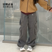 三叶草 牛仔长裤 女款 风宽松时尚 KH1180 春秋复古工装 阿迪达斯