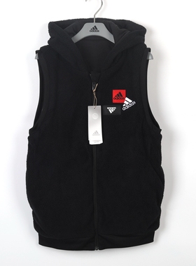 Adidas 阿迪达斯正品 中大儿童运动休闲双面穿保暖棉马甲 HY0558