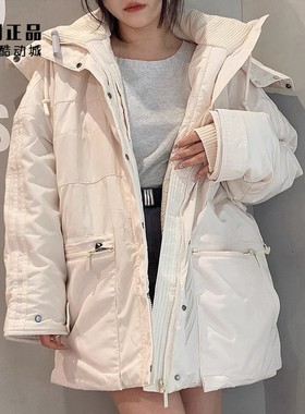 阿迪达斯女运动休闲防风保暖棉衣