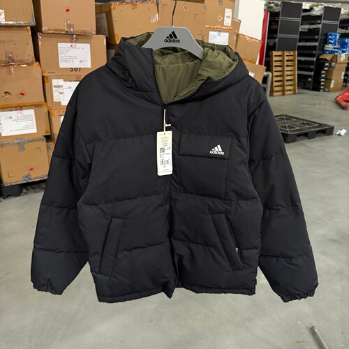 Adidas 阿迪达斯 男女冬季运动休闲双面穿保暖连帽羽绒服 IV7569