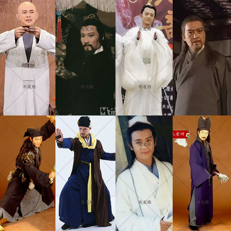 金庸天龙八部侠客乔峰虚竹段誉棉麻群演男剑客古装话剧表演服装