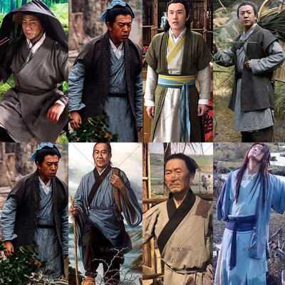 古装棉麻春秋战国时期老百姓服搬运工服路人群演樵夫服装农民服装