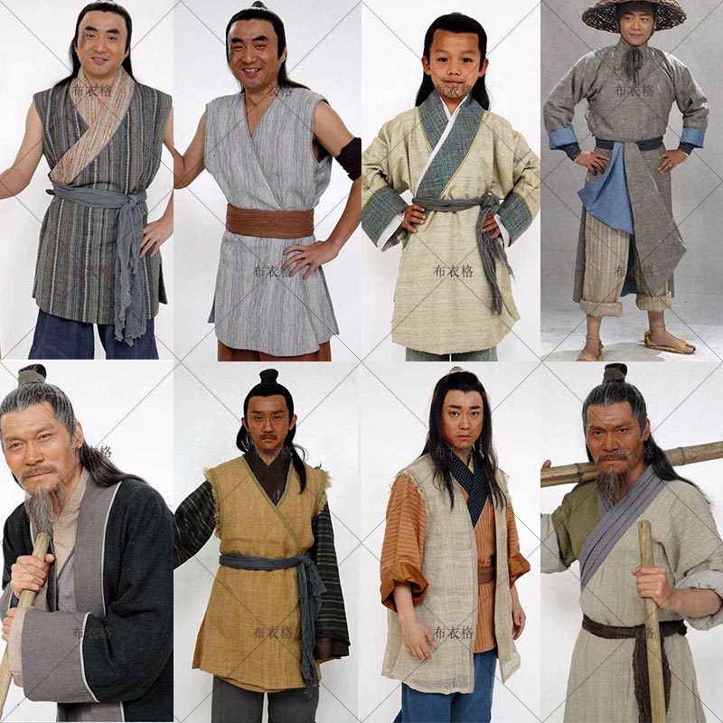 愚公移山樵夫棉布影视古装农民百姓乞丐群演古代棉麻汉服演出服