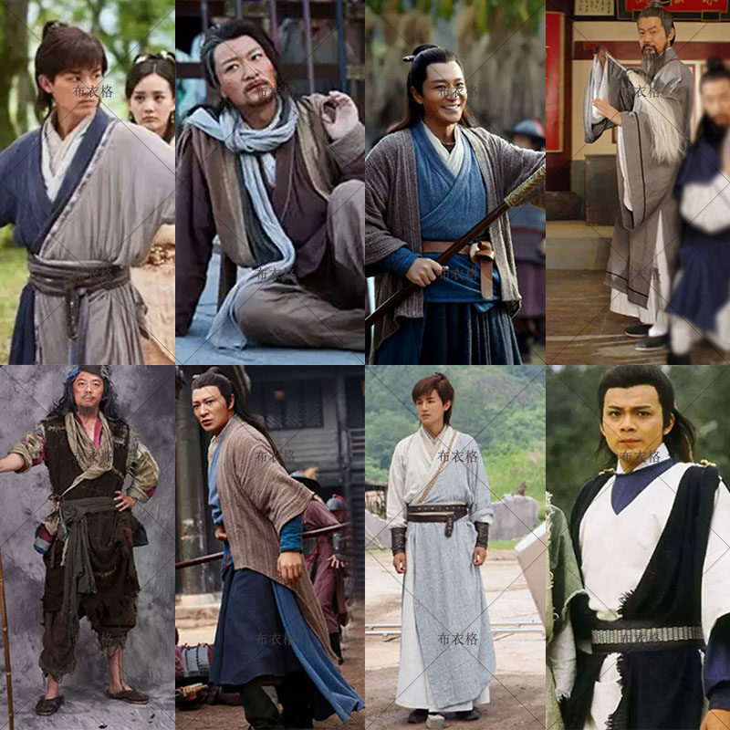 影视古装射雕英雄传郭靖杨过经典宋朝武侠棉麻侠客舞台演出服装