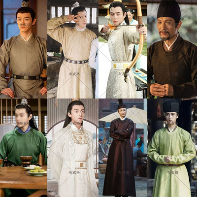 影视装清朝男士公子侠客服贝勒阿哥服古装管家圆领长袍马褂演出服
