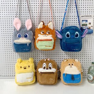可爱毛绒小包包女2026新款 卡通玩偶毛茸茸小女孩卡通库洛米斜挎包