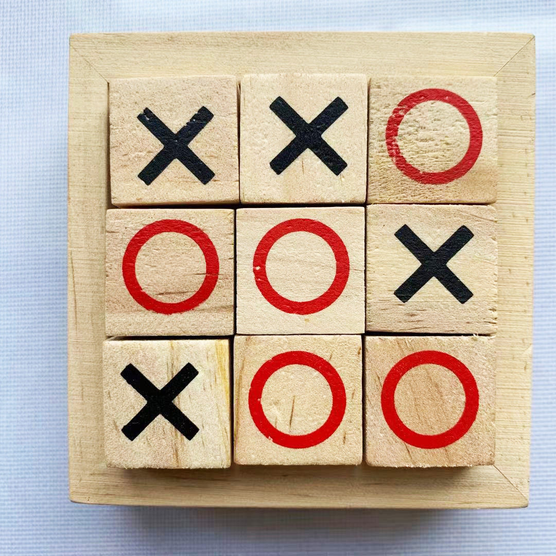 xo三连井字棋tic tac toe休闲对战桌游跨境木制儿童玩具114