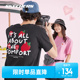 Skechers斯凯奇超市系列男女情侣短袖 T恤衫 运动印花涂鸦套头T