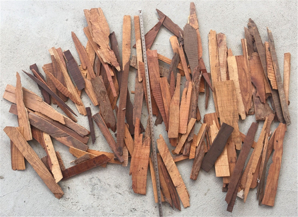 越南黄花梨木料越黄紫油梨老料挂件越黄碎料贴片料越黄薄片书签料