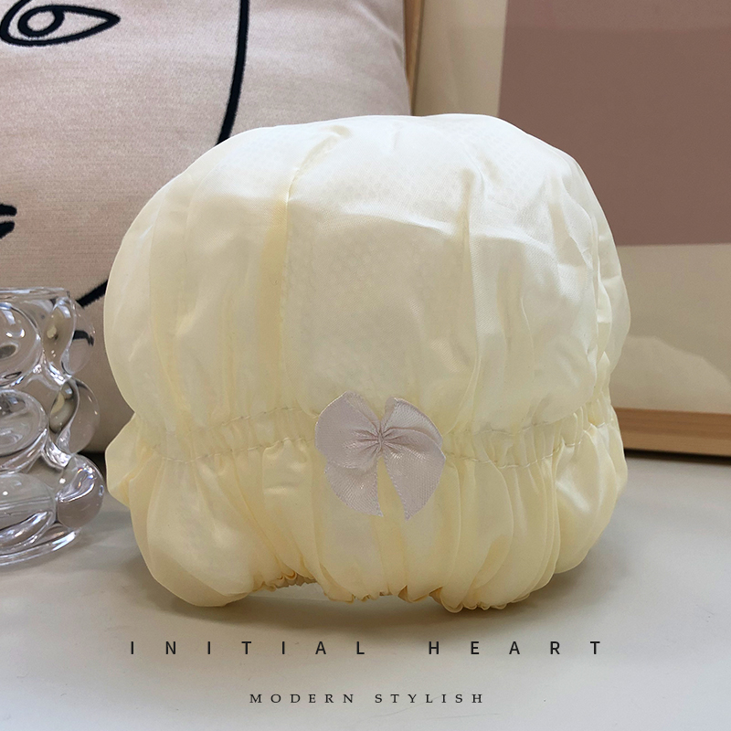 新款防水浴帽女士洗澡双层头套