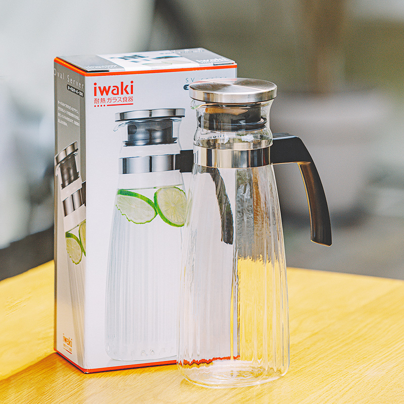 iwaki怡万家进口冷水壶咖啡壶玻璃耐高温泡水饮料桶果汁大容量