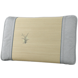 天然蔺草枕套夏季单人凉席枕头套学生成人透气枕芯套子一对装枕席