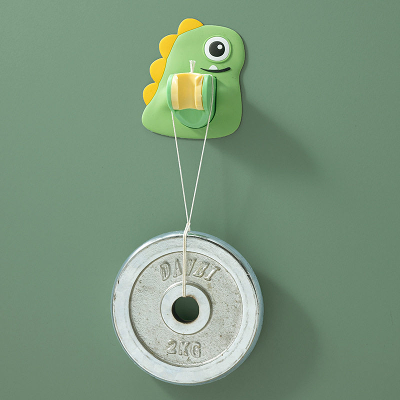 萌趣立体免打孔淋浴花洒支架浴室无痕挂架底座多功能可调节多角度