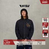 2025秋季 男士 商标和海鸥图案长袖 EVISU福神 通勤休闲衬衫 外套