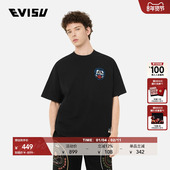 EVISU福神 男士 商标家花印花T恤2ESHTM5TS1208LFCT