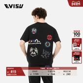 多重印花短袖 EVISU福神 男士 T恤2ESHTM5TS1221RXCT