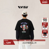 新品 EVISU福神 2026春季 男商标和家花印花T恤2ESHTM6TL1227RXCT