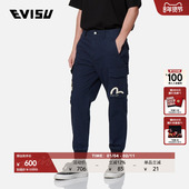 束脚裤 EVISU男士 躲猫猫佛头印花直筒纯棉工装 2EAHTM2JO136XXCT