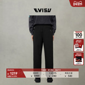 EVISU福神2025秋男士 商标刺绣加绒长裤 2EAGNM5PO5066XXSN