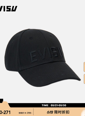 EVISU男女同款家花商标刺绣鸭舌帽2ESHTU3HT001XXCT