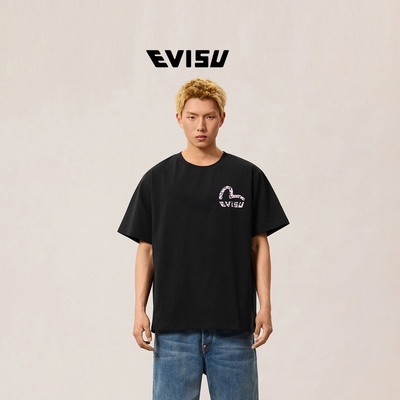 EVISU男女通用海鸥印花短袖T恤
