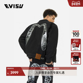 福神 男士 大M海鸥印花时尚 EVISU 美式 牛仔夹克外套