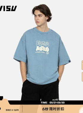 EVISU KURO 男士商标印花短袖卫衣2ESGNM4SW5214OSCT