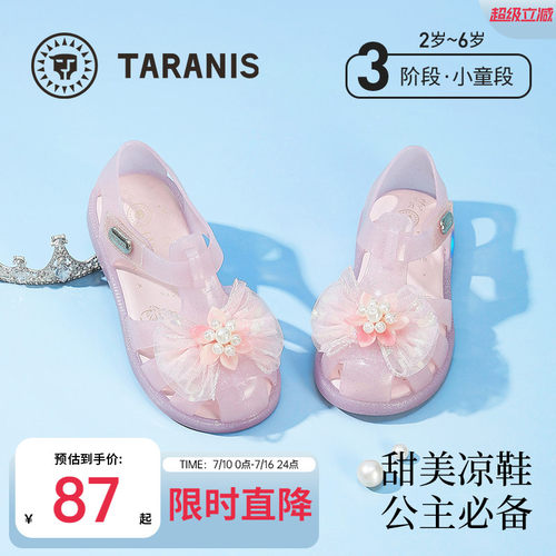 泰兰尼斯凉鞋公主果冻水晶鞋