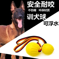 狗狗玩具实心训练球耐咬中大型犬弹力马犬金毛挑逗球狗绳球浮水环