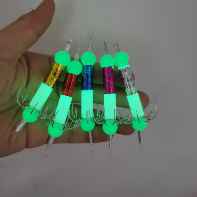 八爪钩鱿鱼钩吹筒发光八代副钩软