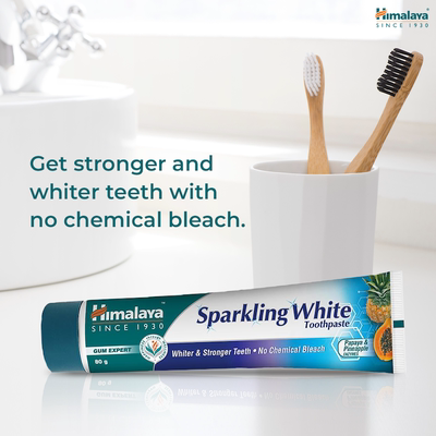 himalaya印度光洁亮白牙膏