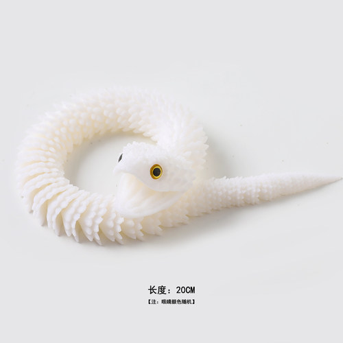 白蛇3D打印蛇可爱迷你小蛇可张口